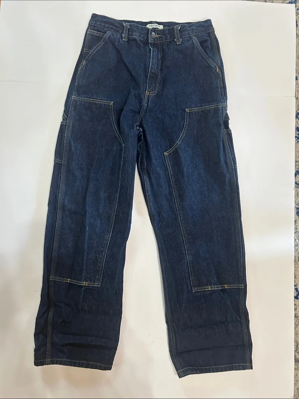 Carhartt WIP Brandon Jeans Women’s Small Medium Blue Baggy Wide Leg Denim
